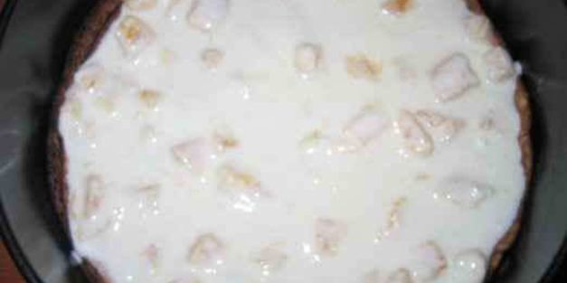 домашний чизкейк с блинами и творогом