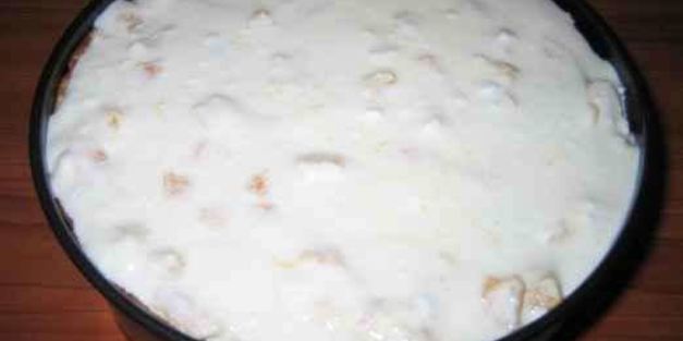 домашний чизкейк с блинами и творогом