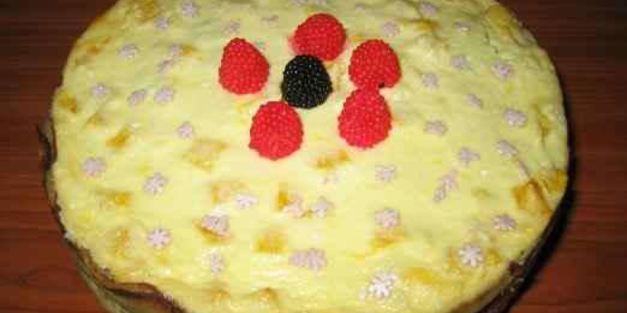 домашний чизкейк с блинами и творогом