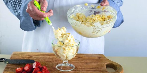 фруктовый салат-чизкейк