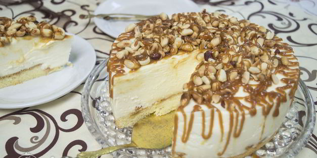 карамельный чизкейк без выпечки