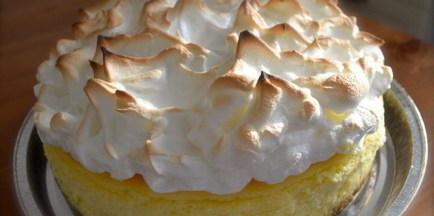 лимонный чизкейк с меренгой