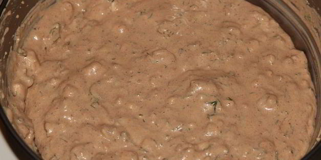 печеночный чизкейк с орехами и грибами