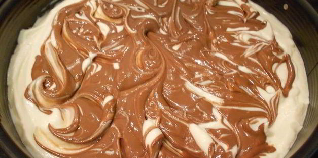 шоколадный чизкейк мраморный