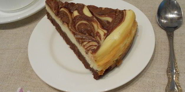 шоколадный чизкейк мраморный