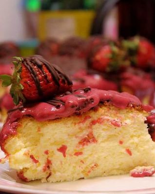 Японский хлопковый чизкейк с малиновым курдом