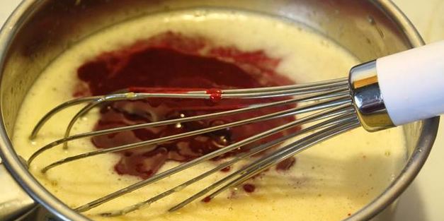 японский хлопковый чизкейк с малиновым курдом