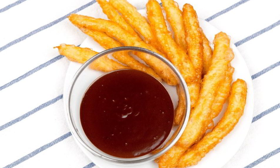 Рецепт чурросы с шоколадно-кофейным соусом