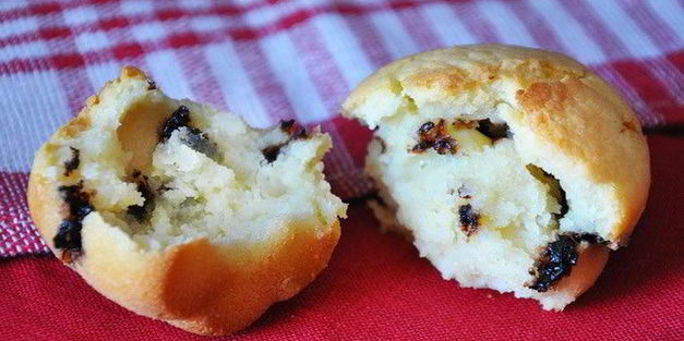 йогуртовые кексы с вишней и шоколадом