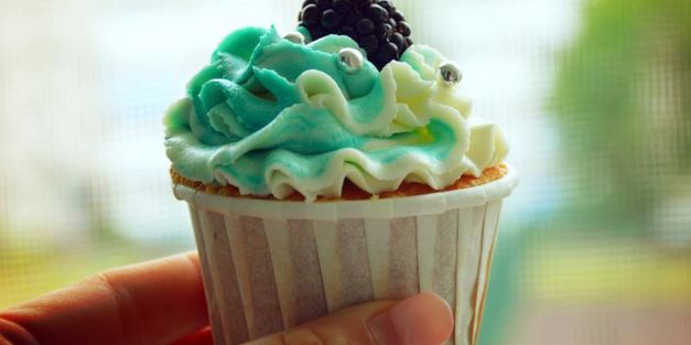 капкейки с черничным джемом