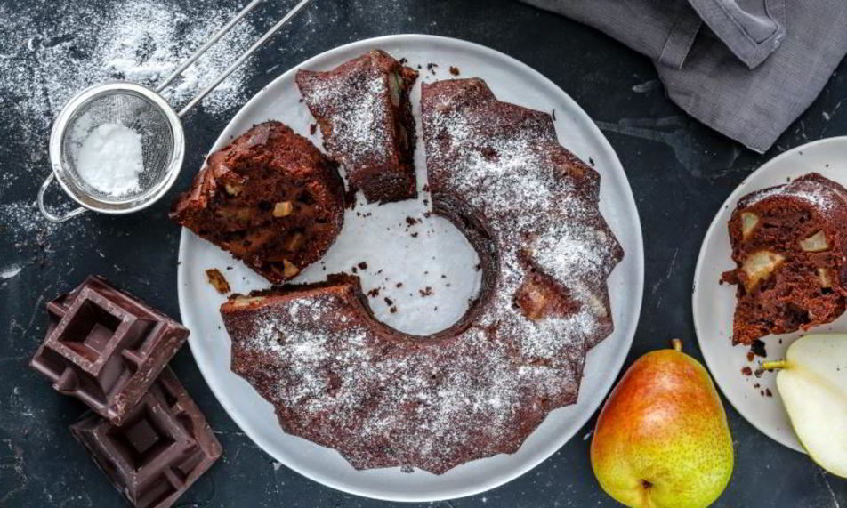 Рецепт кекс с грушами и шоколадом