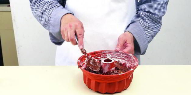 кекс с грушами и шоколадом