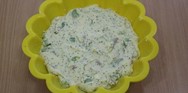 кекс с маком и ревенем