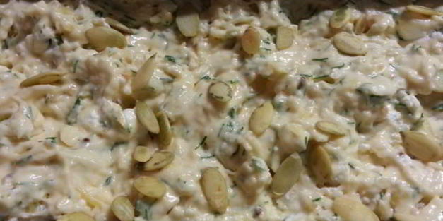 кекс с сыром и черешней