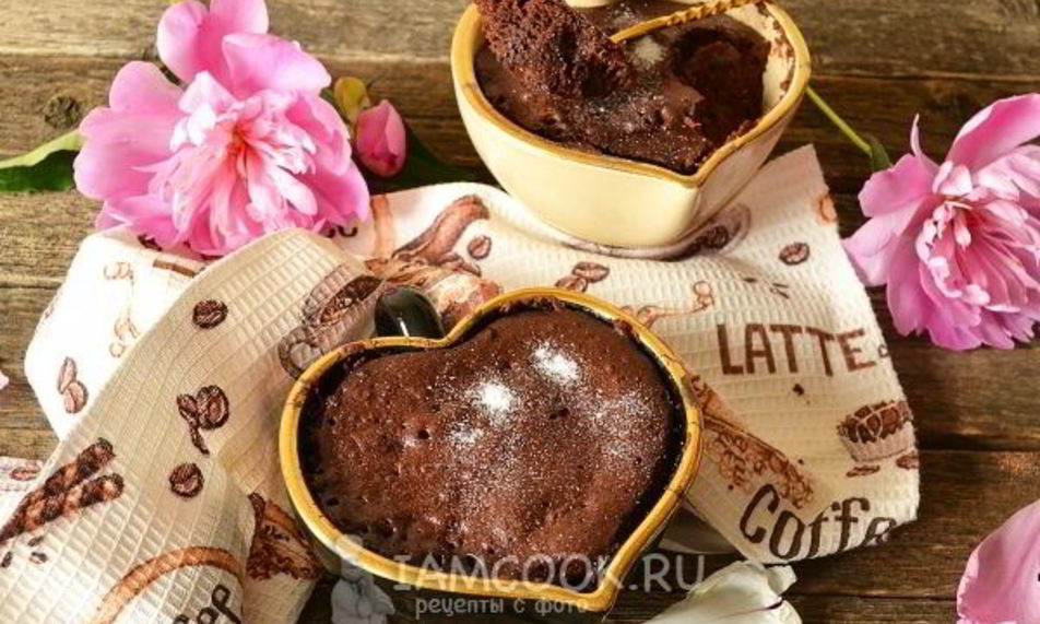 Рецепт кекс в микроволновке за 3 минуты