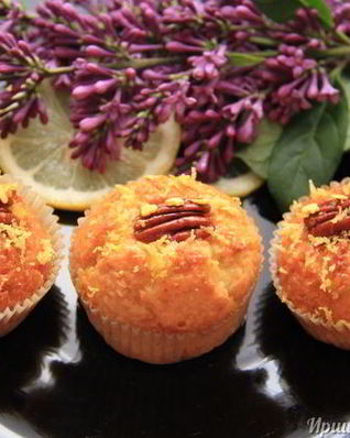 Кексики на йогурте с цитрусовым сиропом