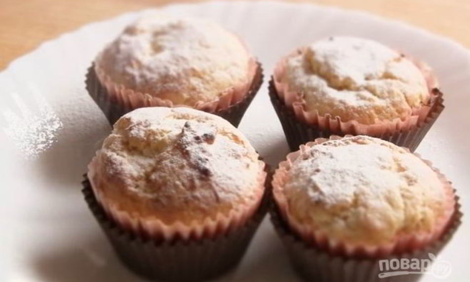 Рецепт кексики на сметане с конфетами