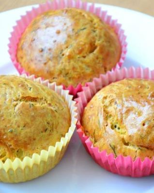 Кексы из кабачка с укропом и чесноком