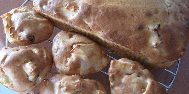 кексы на фруктовом йогурте с яблоком и клюквой