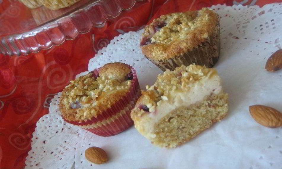 Рецепт кексы с творогом и хрустящей посыпкой