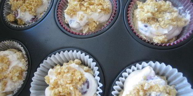 кексы с творогом и хрустящей посыпкой