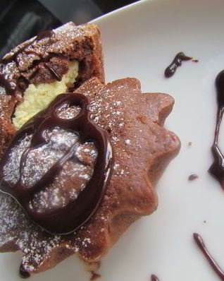 Кексы с творожной начинкой