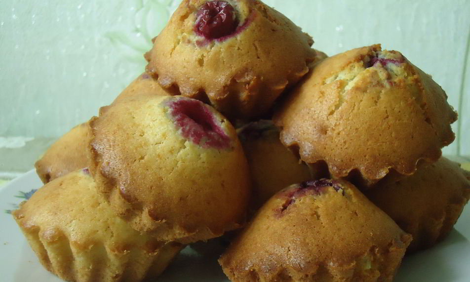 Рецепт кексы с вишней