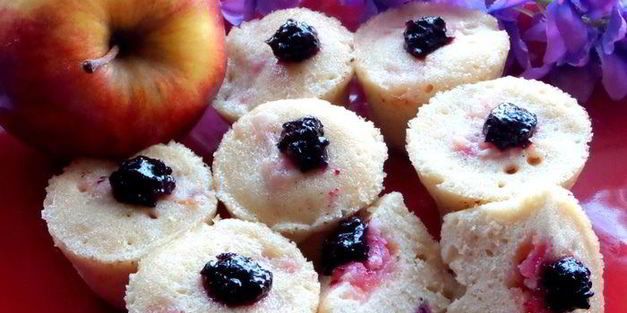 кексы с яблоками за 3 минуты