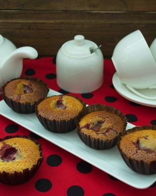 Клубничные кексы