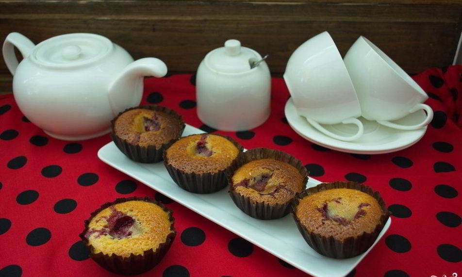 Рецепт клубничные кексы