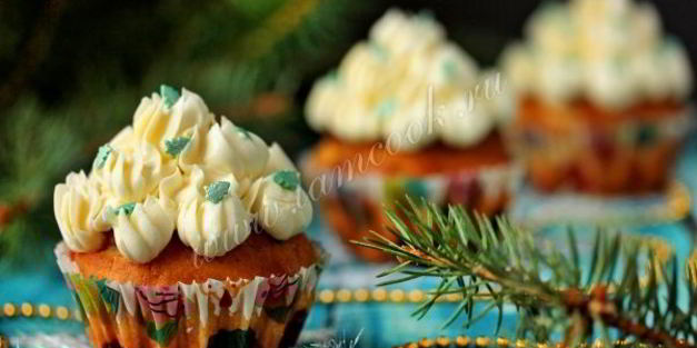 лимонные кексы с кремом из белого шоколада