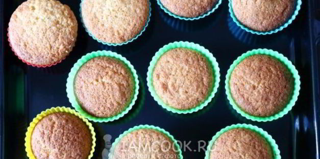 лимонные кексы в силиконовых формочках