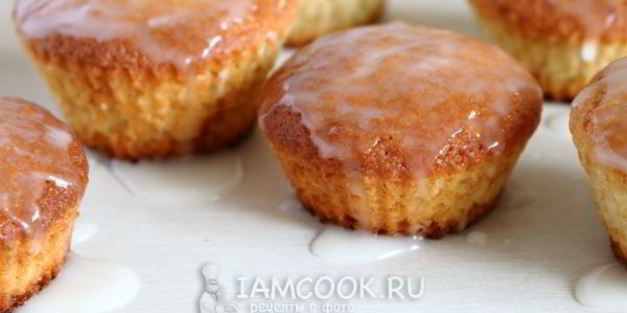 лимонные кексы в силиконовых формочках
