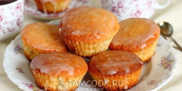 лимонные кексы в силиконовых формочках