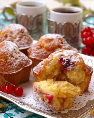 Манные кексы Калинка-малинка