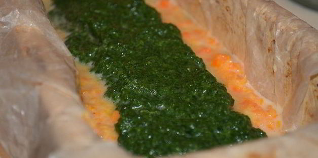 овощной кекс с красивым разрезом