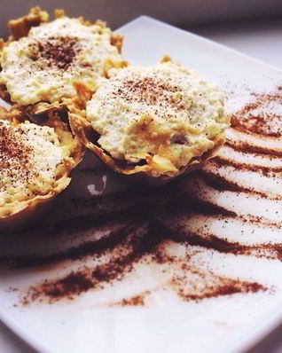 Овсяно-творожные кексы с яблоком