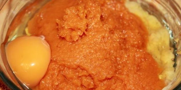 овсяный кекс с тыквой и бананом