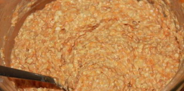 овсяный кекс с тыквой и бананом