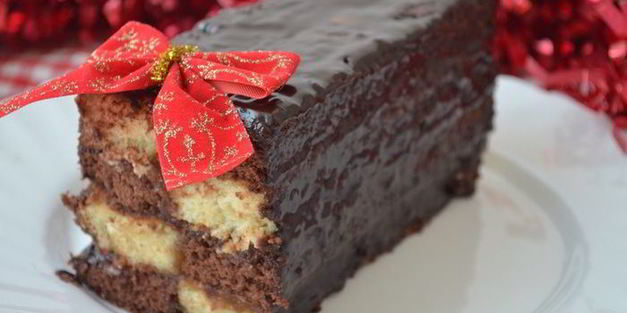 шахматный бисквитный кекс