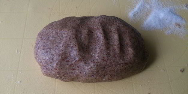 шоколадно-творожный штоллен с марципаном