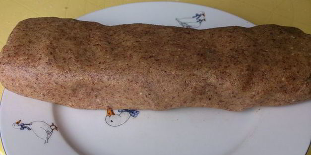 шоколадно-творожный штоллен с марципаном