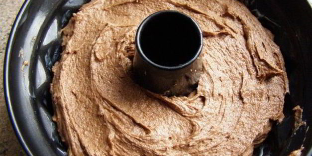 шоколадный кекс с мраморной глазурью