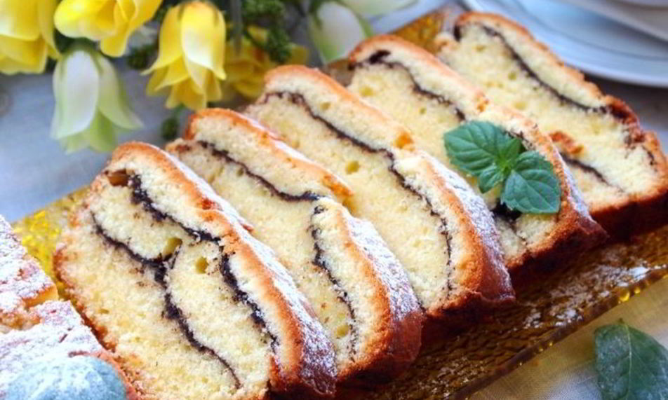 Рецепт творожный кекс полосатый