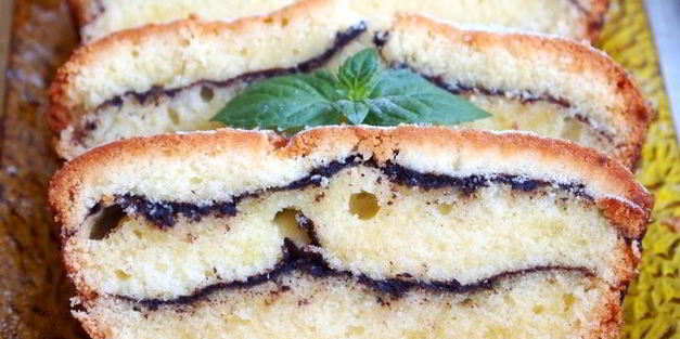 творожный кекс полосатый