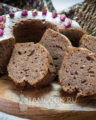 Творожный кекс с черемуховой мукой