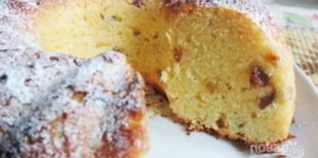 творожный кекс с изюмом в духовке