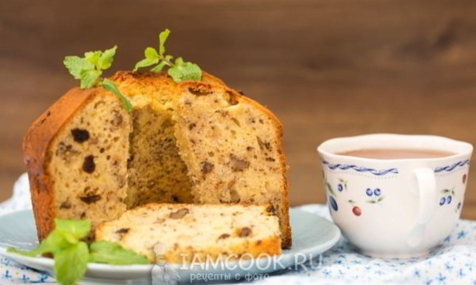 Рецепт творожный кекс с орехами и изюмом