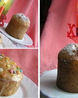 Творожный кекс с вишней