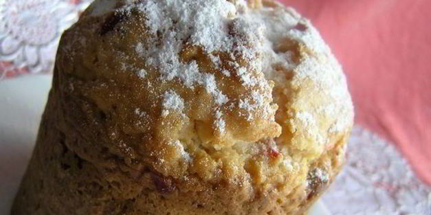 творожный кекс с вишней